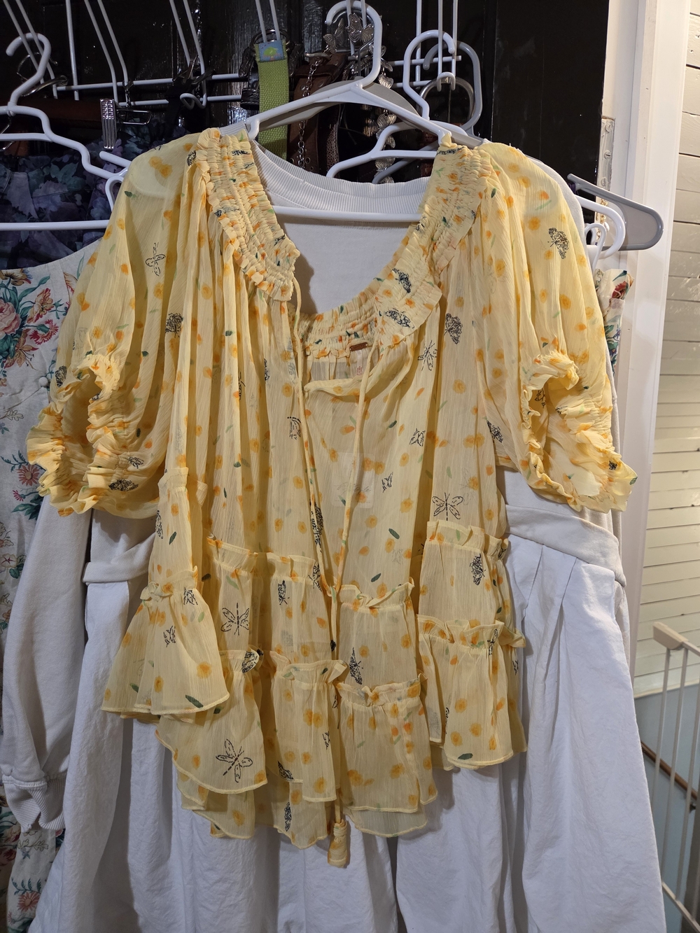 Free People Sweet Yellow Top & Skirt Combo NWT XL - Picture 2 of 5